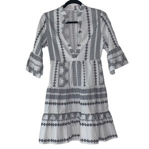 Geometric print sundress coverup